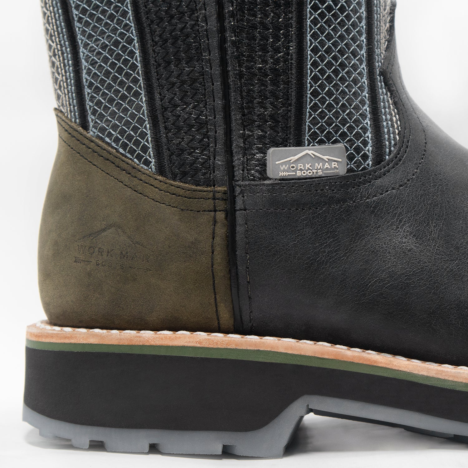 Botas Industriales de estilo Vaquero para Caballero Napa Negra