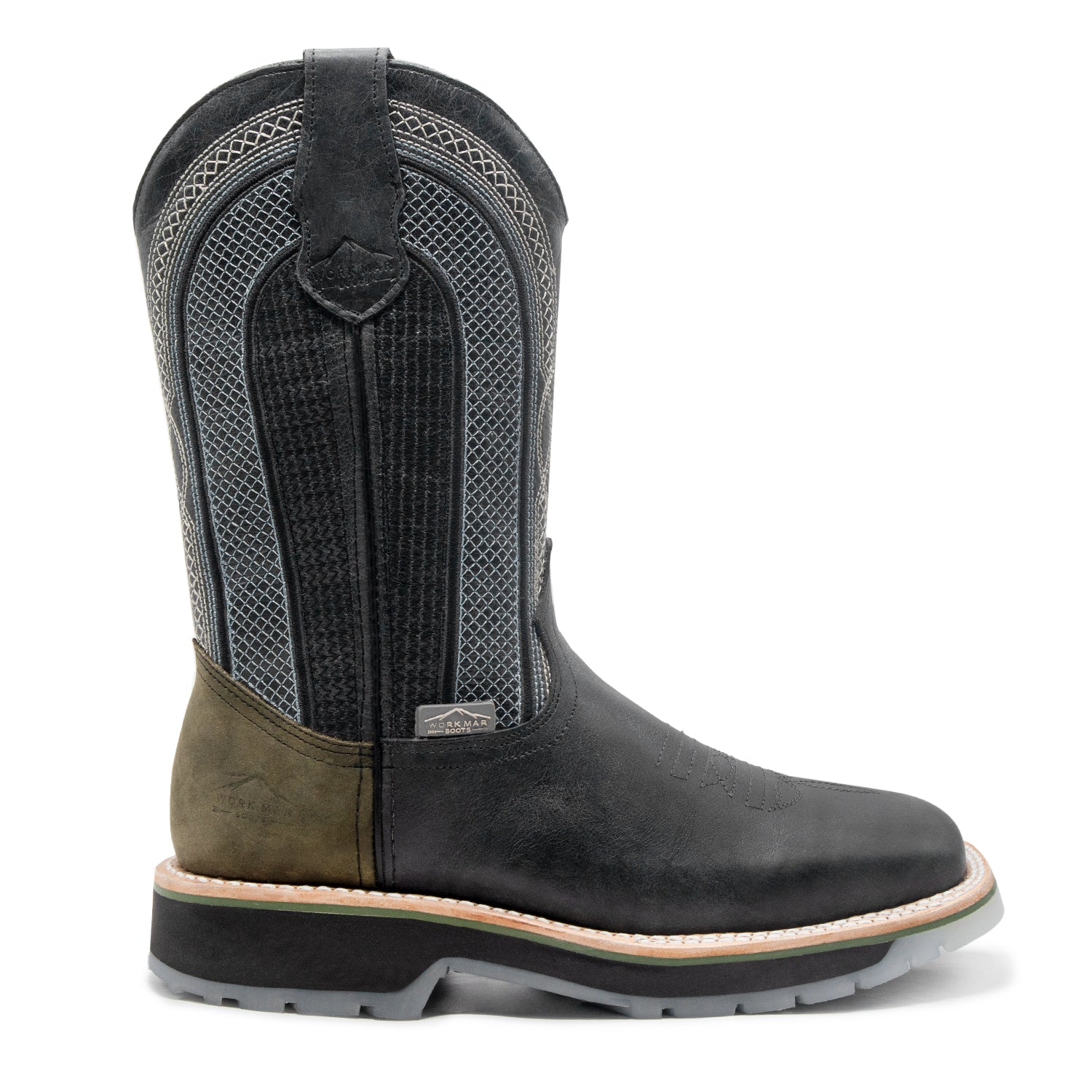 Botas Industriales de estilo Vaquero para Caballero Napa Negra
