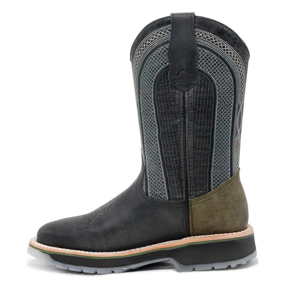 Botas Industriales de estilo Vaquero para Caballero Napa Negra