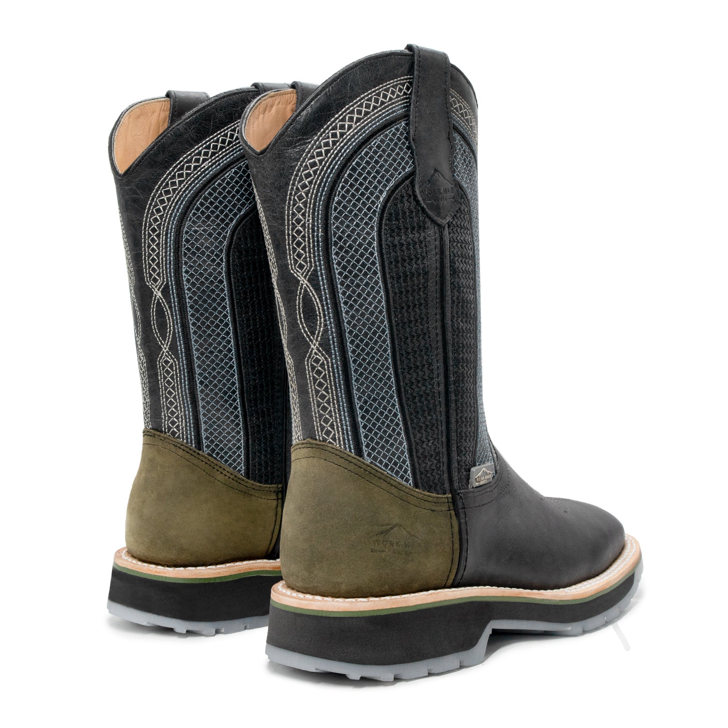 Botas Industriales de estilo Vaquero para Caballero Napa Negra