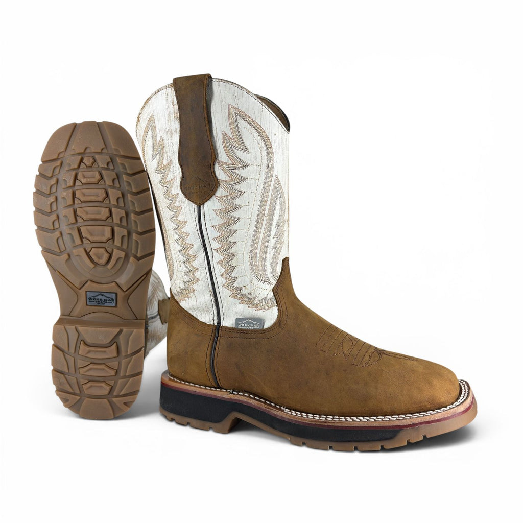 Bota Vaquera De Trabajo para Caballero Uso Rudo Horma Ariat Crazy Miel Suela Track