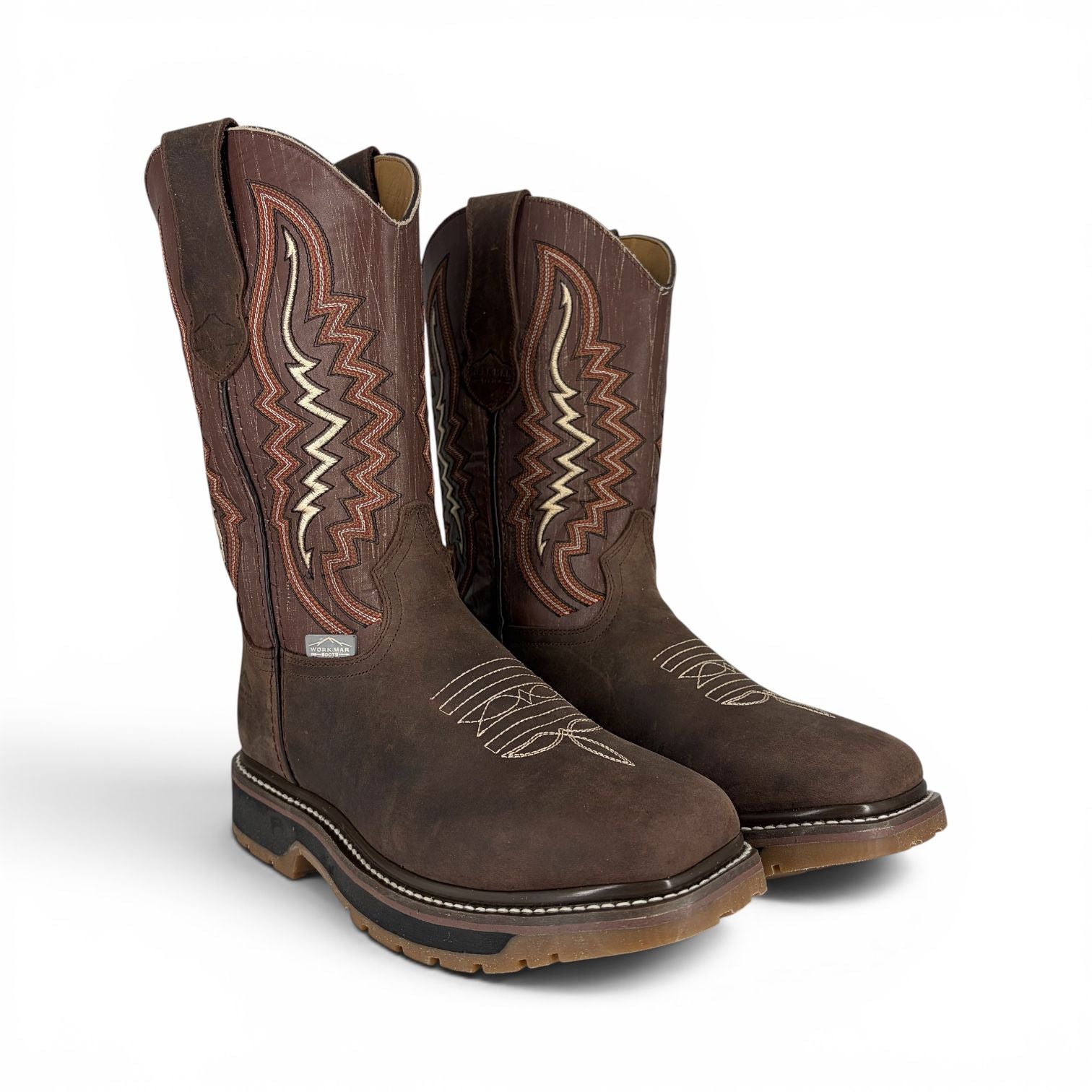 Bota de Trabajo Ariat | Casco de Poliamida | Piel Crazy Choco y Alazán Café