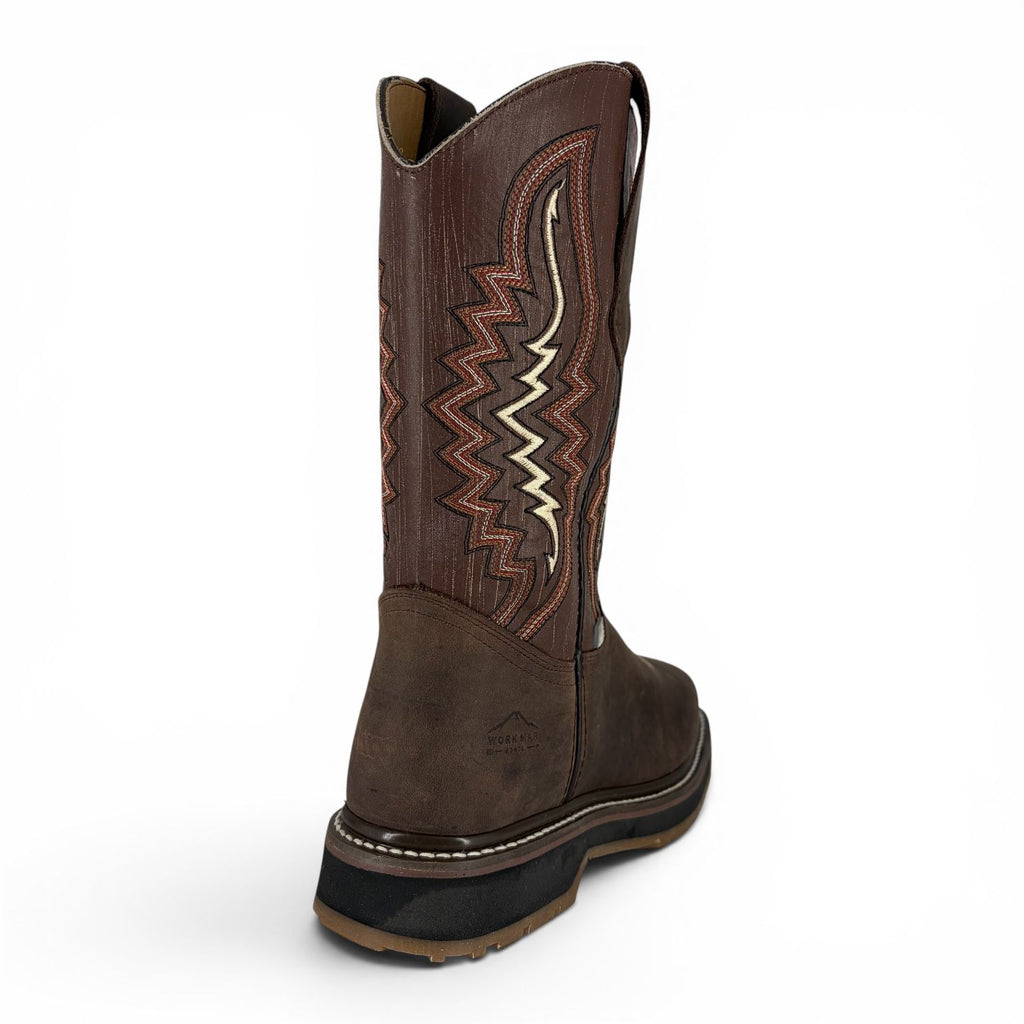 Bota de Trabajo Ariat | Casco de Poliamida | Piel Crazy Choco y Alazán Café
