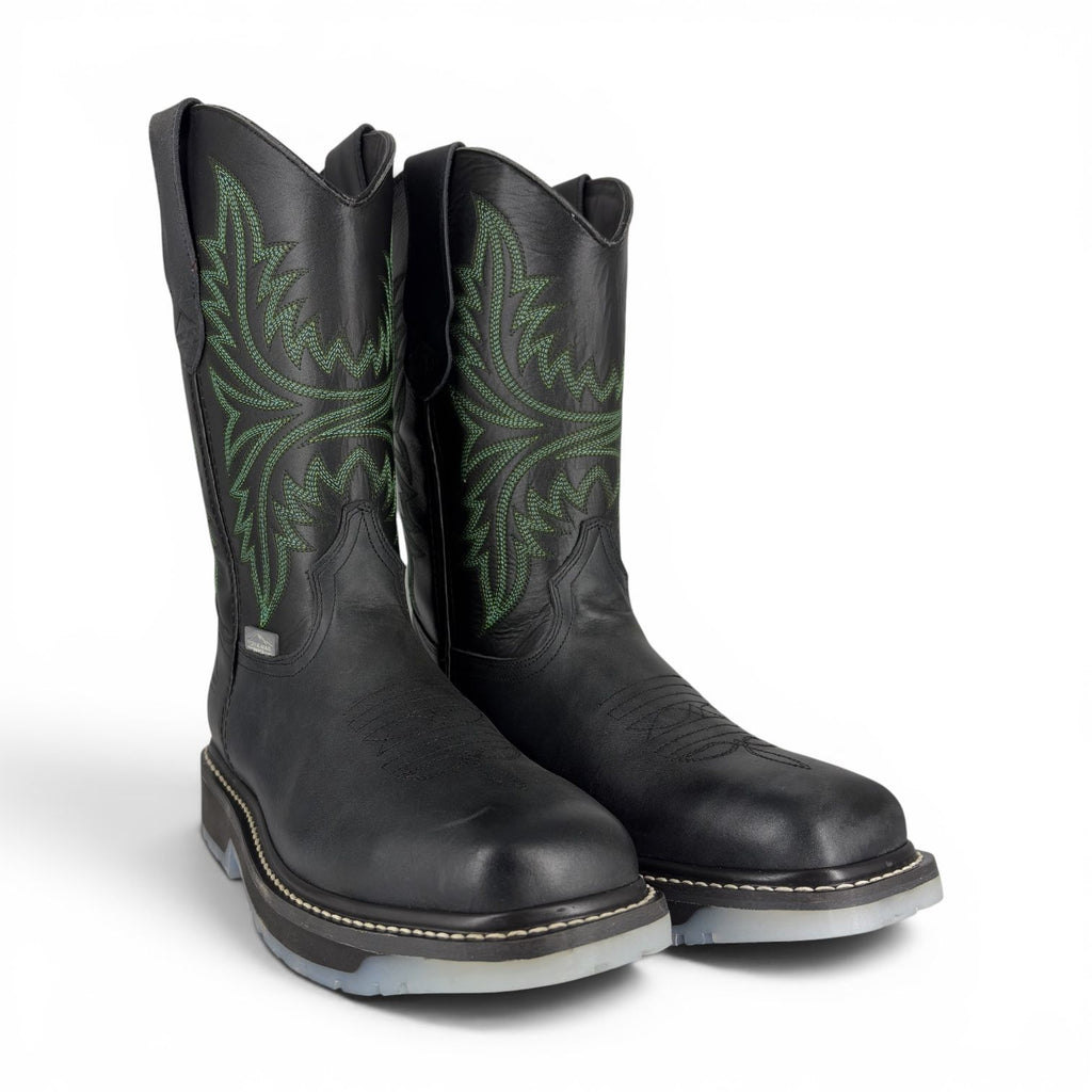Bota de Trabajo Ariat para Caballero | Casco de Protección | Piel Pull Negro y Alazán Negro