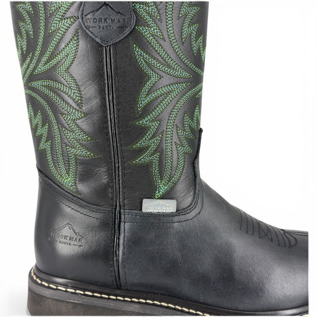 Bota de Trabajo Ariat para Caballero | Casco de Protección | Piel Pull Negro y Alazán Negro
