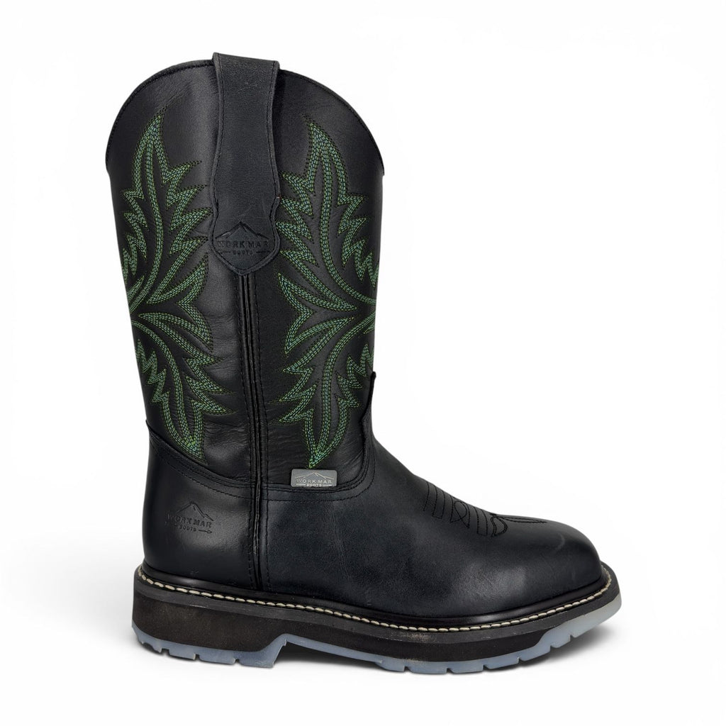 Bota de Trabajo Ariat para Caballero | Casco de Protección | Piel Pull Negro y Alazán Negro