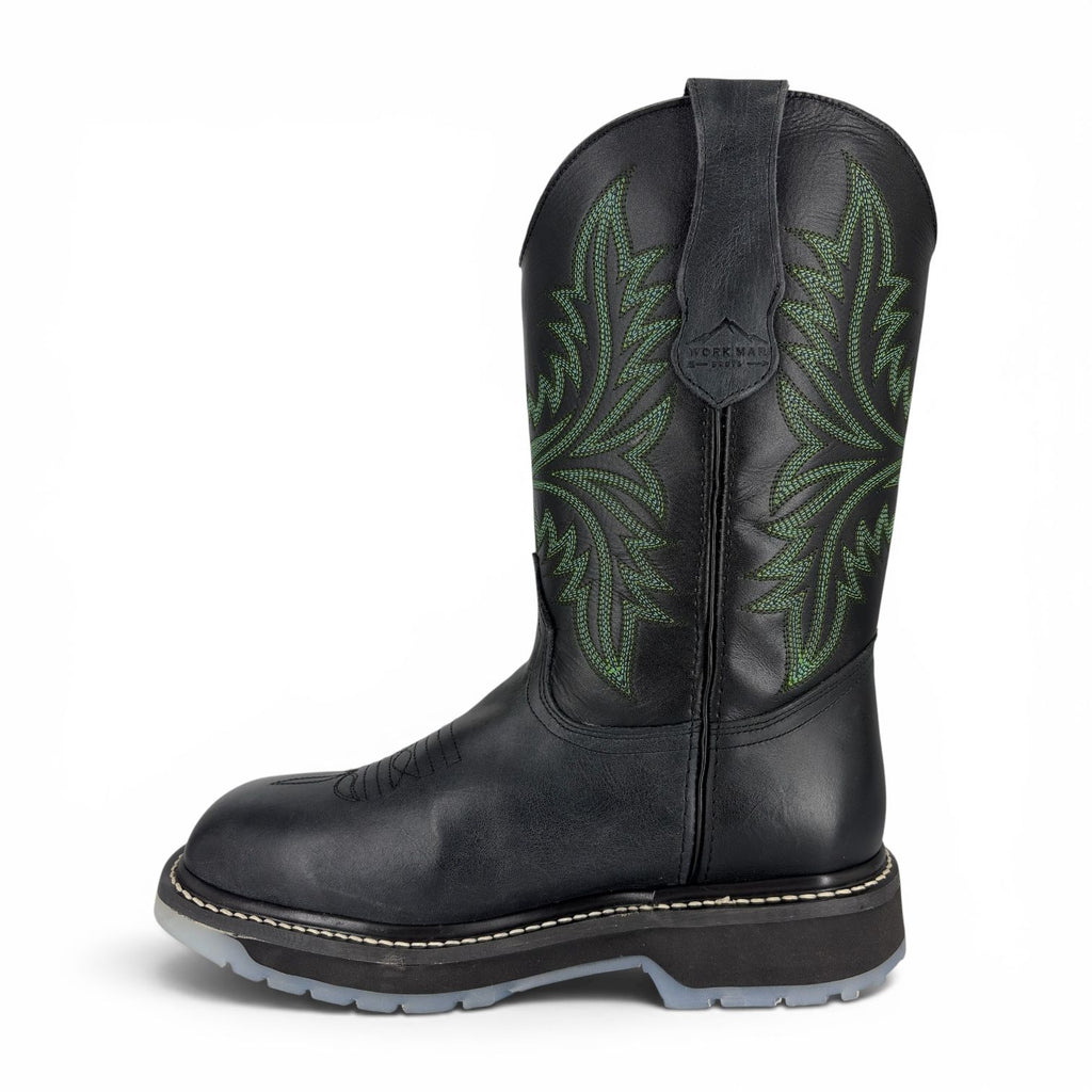 Bota de Trabajo Ariat para Caballero | Casco de Protección | Piel Pull Negro y Alazán Negro