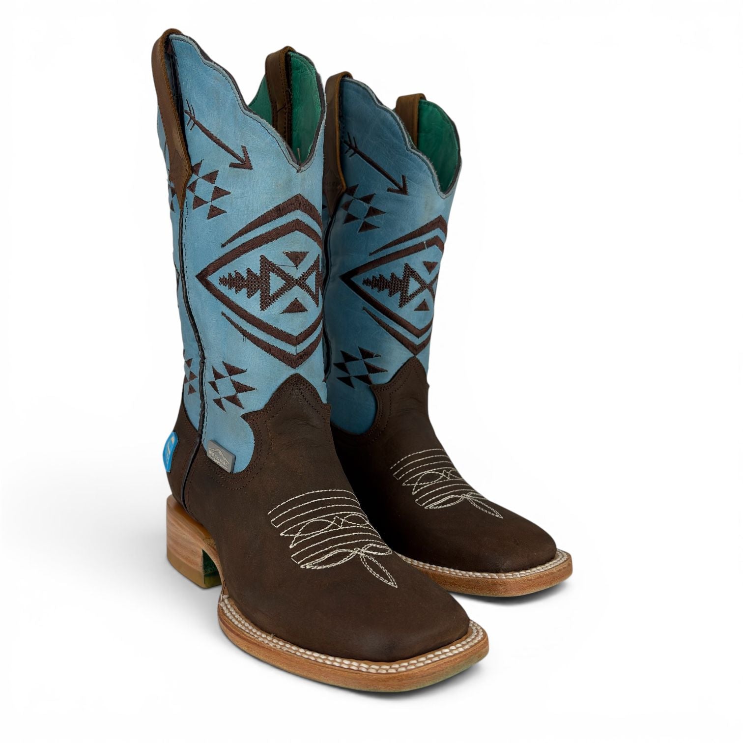 Bota Vaquera de Mujer "Cielo Azteca" Enteramente de cuero