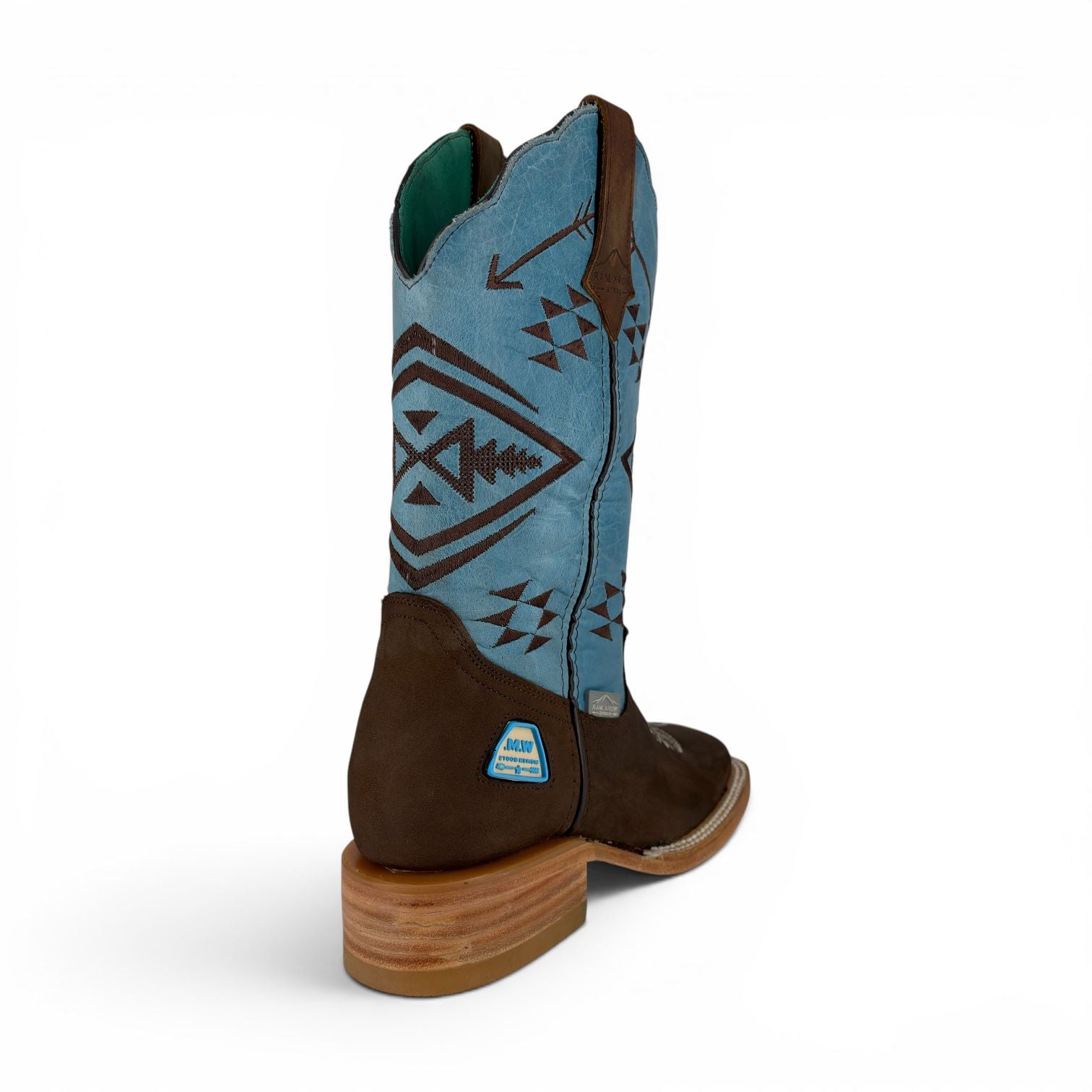 Bota Vaquera de Mujer "Cielo Azteca" Enteramente de cuero