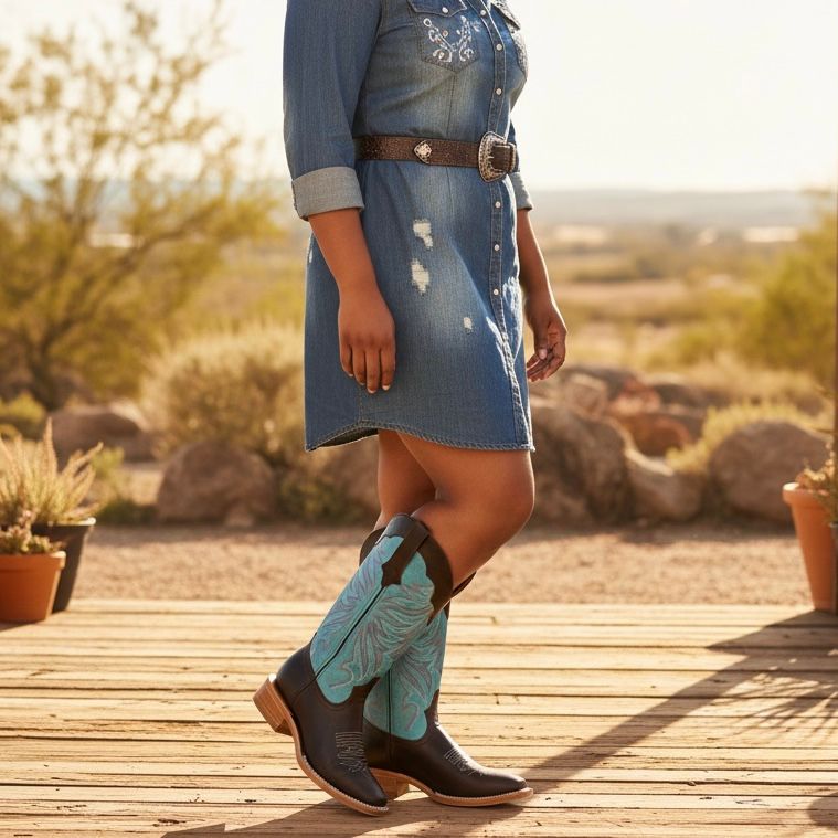 Bota Vaquera para Dama "Atardecer Violeta"